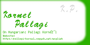 kornel pallagi business card
